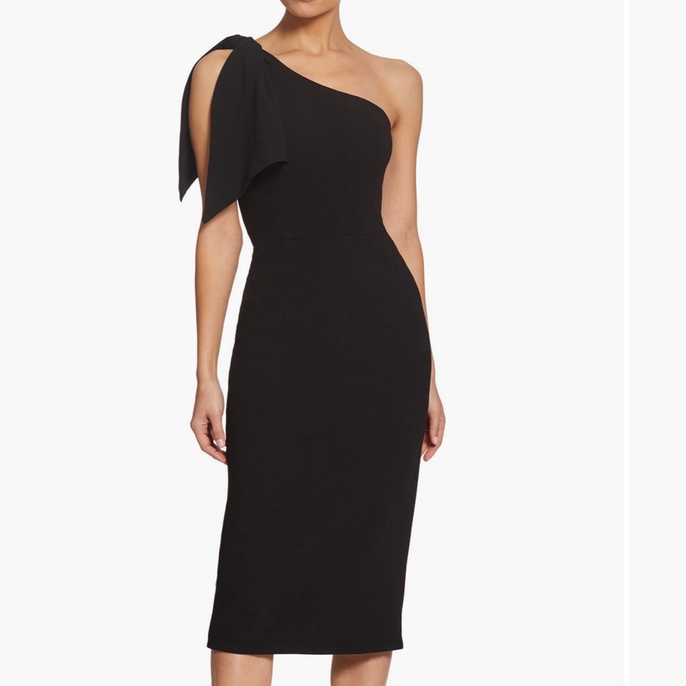 Dress the Population Black One-Shoulder Pencil Skirt